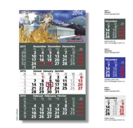 3 Monatswandkalender Solid