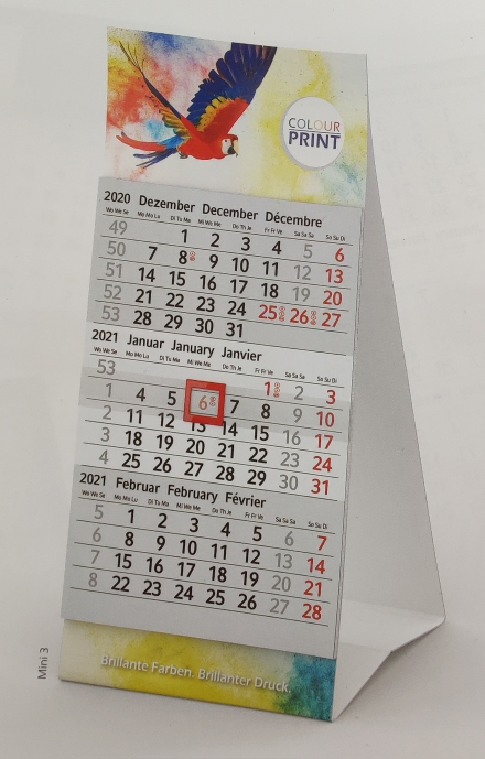 Tischaufstellkalender Mini 3