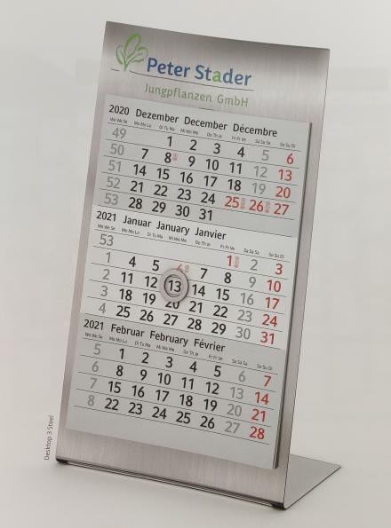 Tischaufstellkalender Steel 3