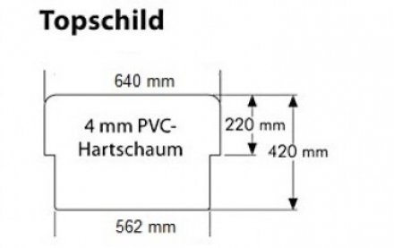 Topschild für Logo Werbung - Kundenstopper OptiBoard