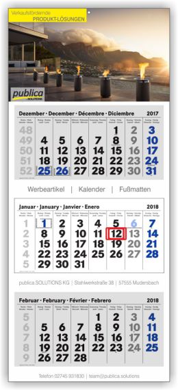 3-Monatskalender Plus / Plus-S