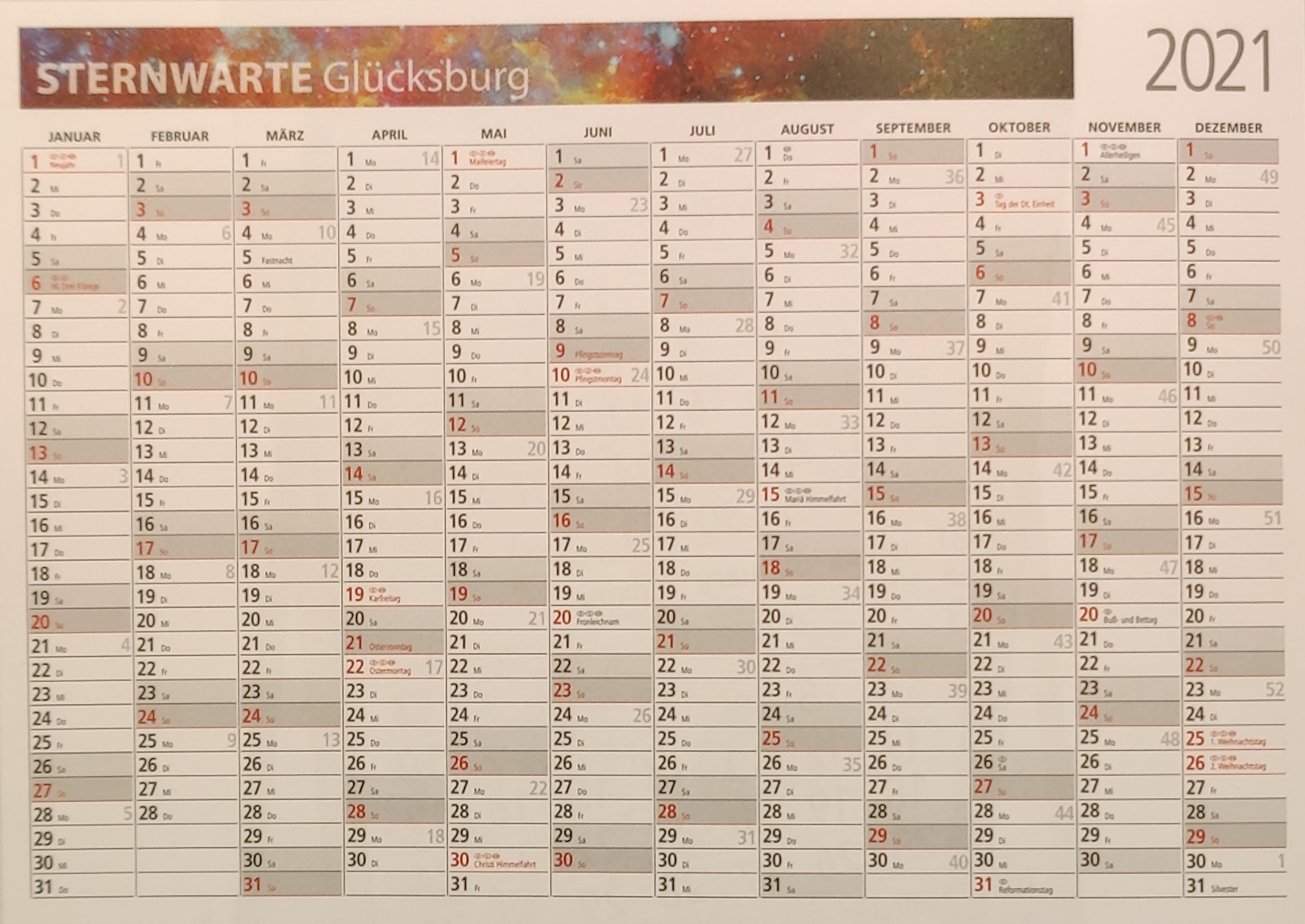 Wandplaner Cosmos A1